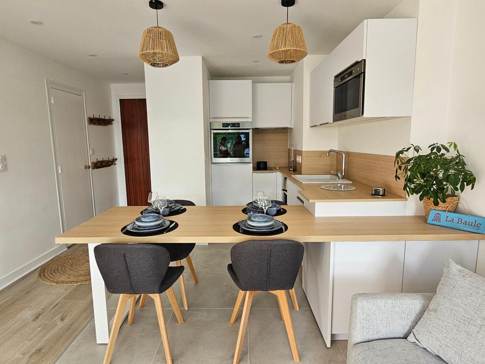Le Capitole - Studio Plage Benoit Dans Residence Face Mer La Baule Eksteriør bilde