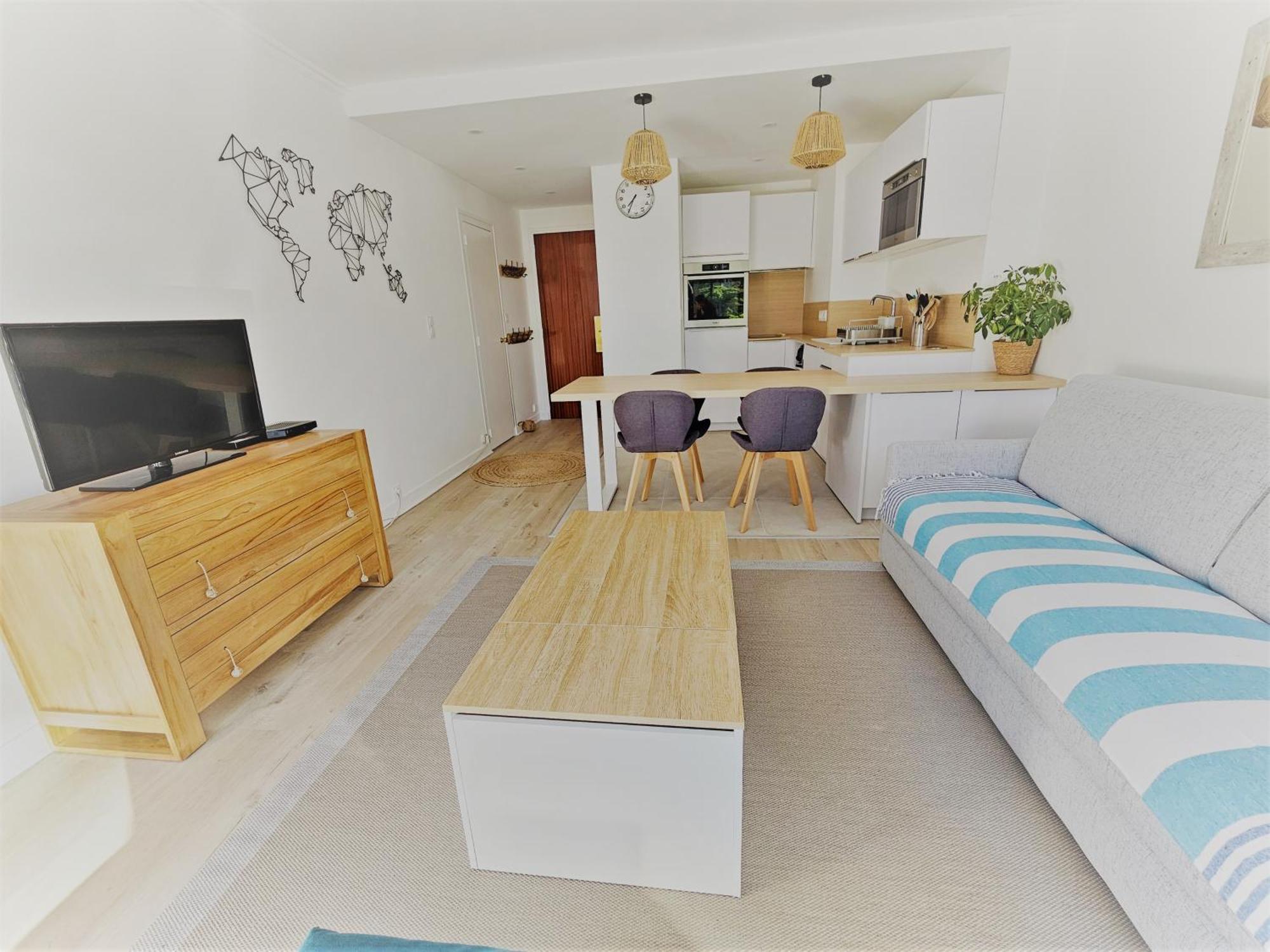 Le Capitole - Studio Plage Benoit Dans Residence Face Mer La Baule Eksteriør bilde